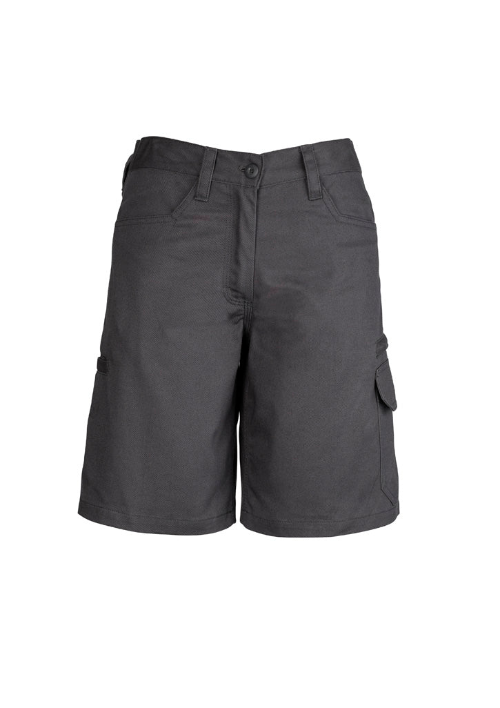 Womens Plain Utility Short - Charcoal - Front