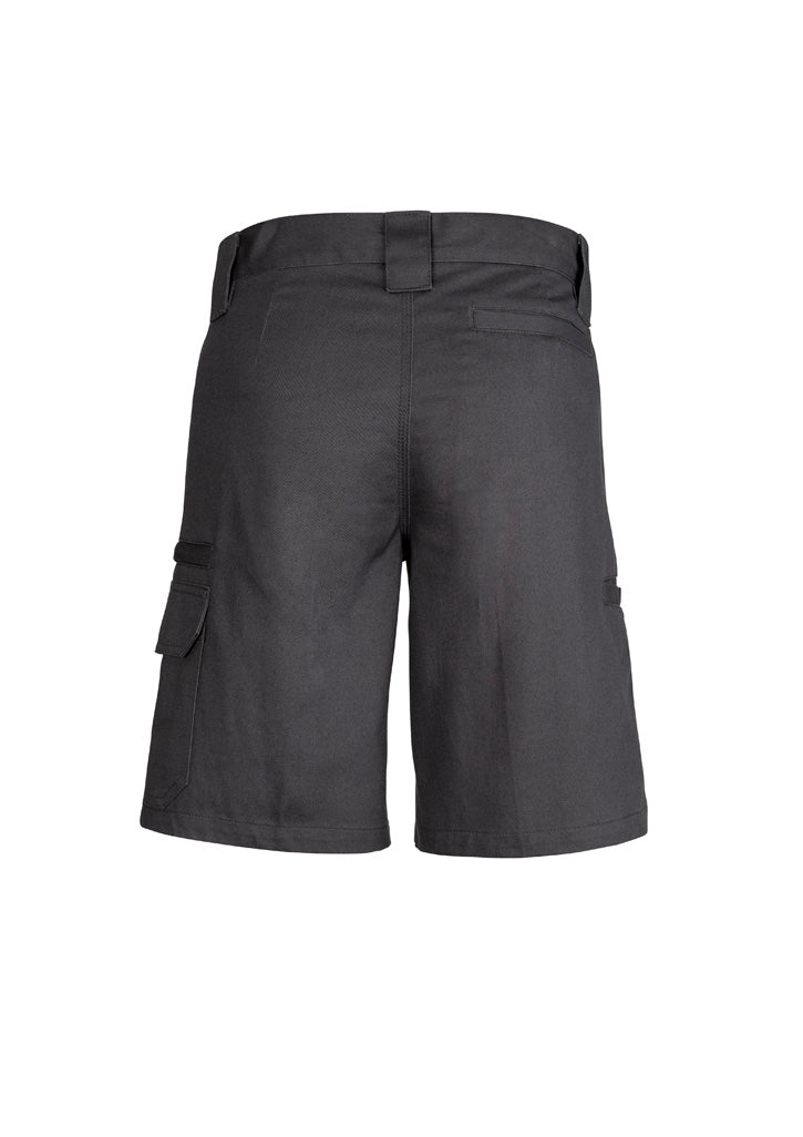 Womens Plain Utility Short - Charcoal - Back