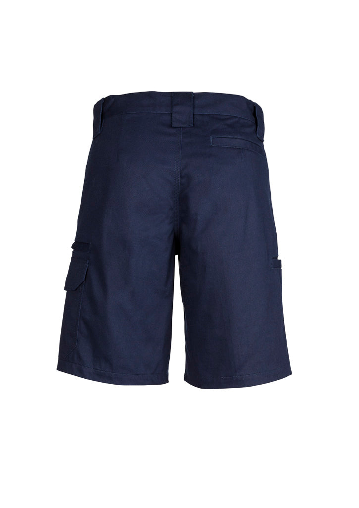 Womens Plain Utility Short - Navy - Back