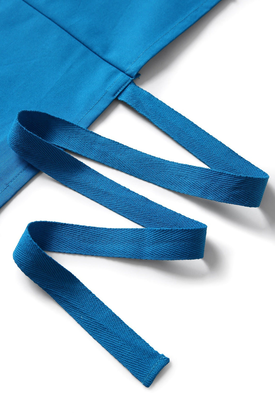 Short Waist Apron - 100% cotton canvas - Azure - View