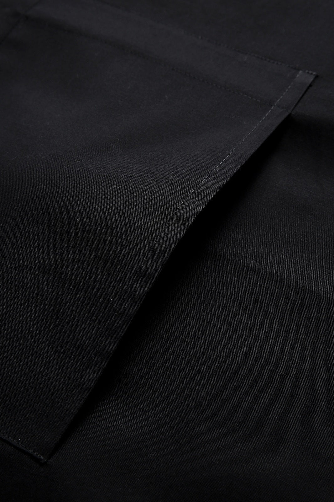 Short Waist Apron - 100% cotton canvas - Black - View