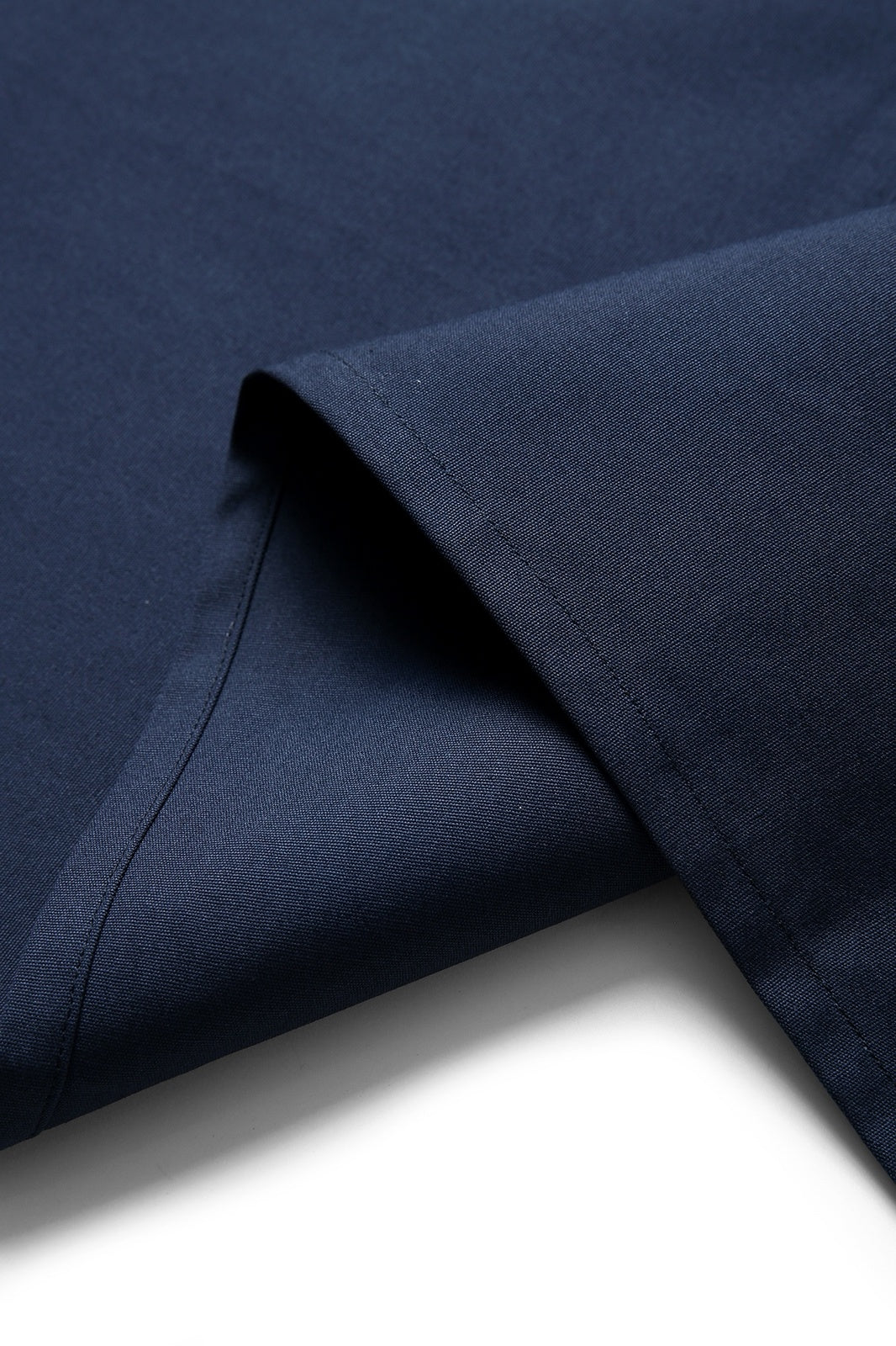 Short Waist Apron - 100% cotton canvas - Navy Blue - View