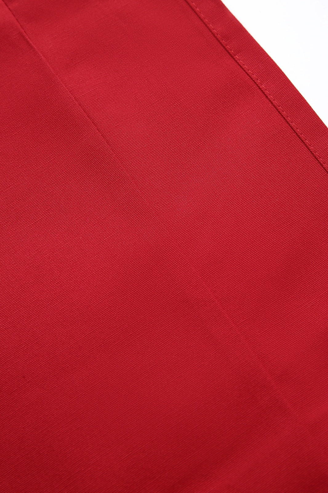 Short Waist Apron - 100% cotton canvas - Red - View