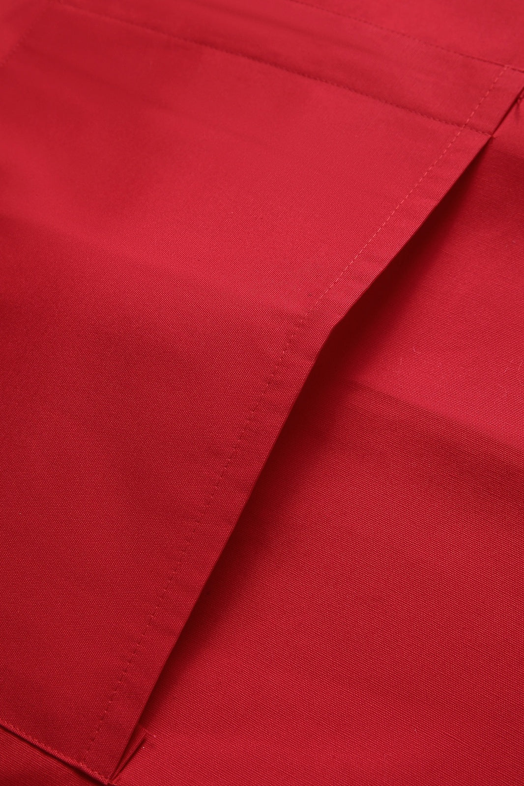 Short Waist Apron - 100% cotton canvas - Red - View