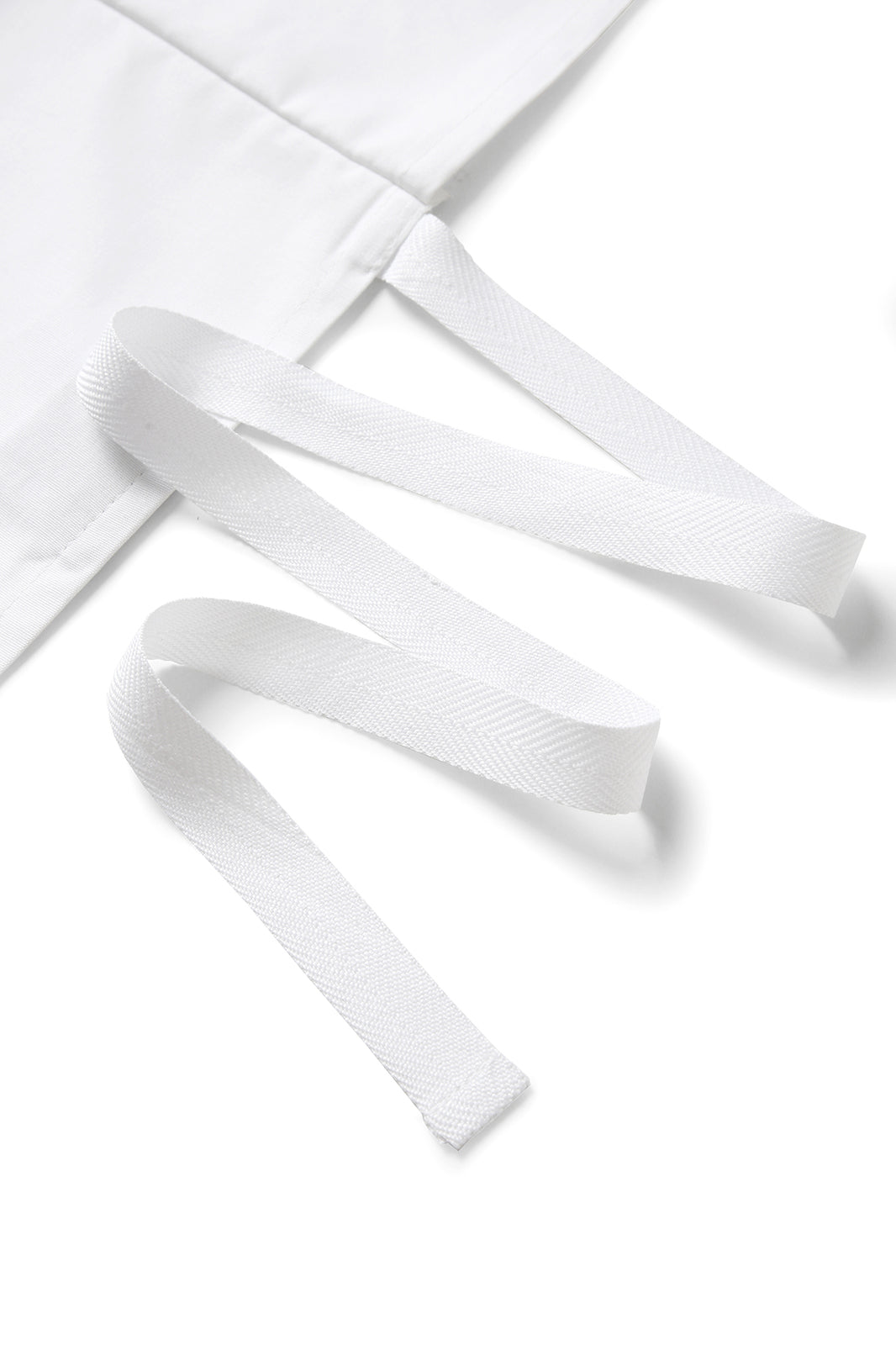 Short Waist Apron - 100% cotton canvas - White - View