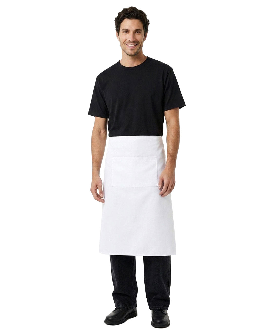 Long Waist Apron - 100% Cotton Canvas - view