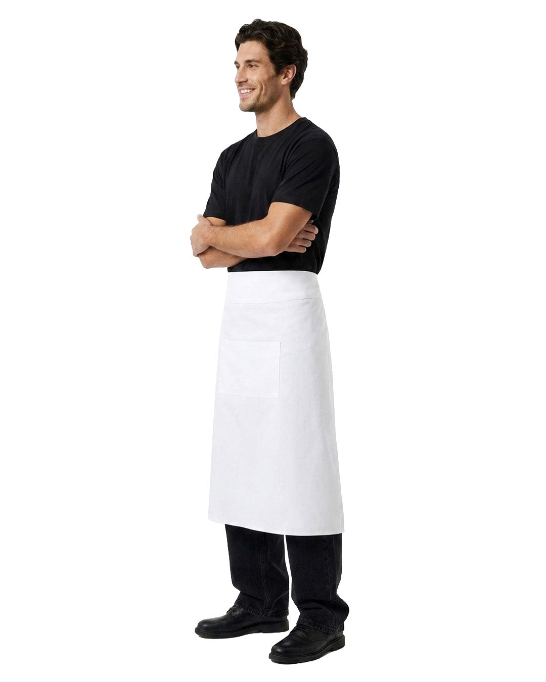 Long Waist Apron - 100% Cotton Canvas - view