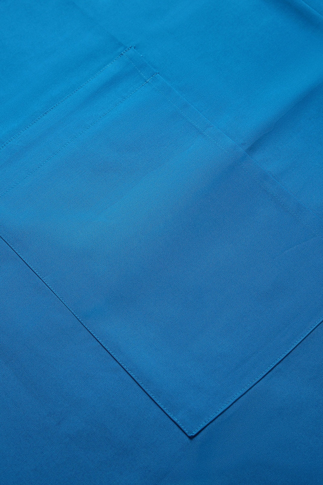 Long Waist Apron - 100% Cotton Canvas - Azure - View
