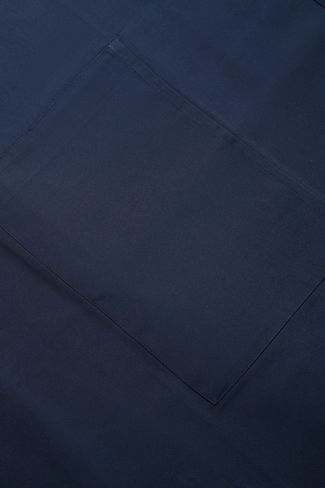 Long Waist Apron - 100% Cotton Canvas - Navy Blue - View