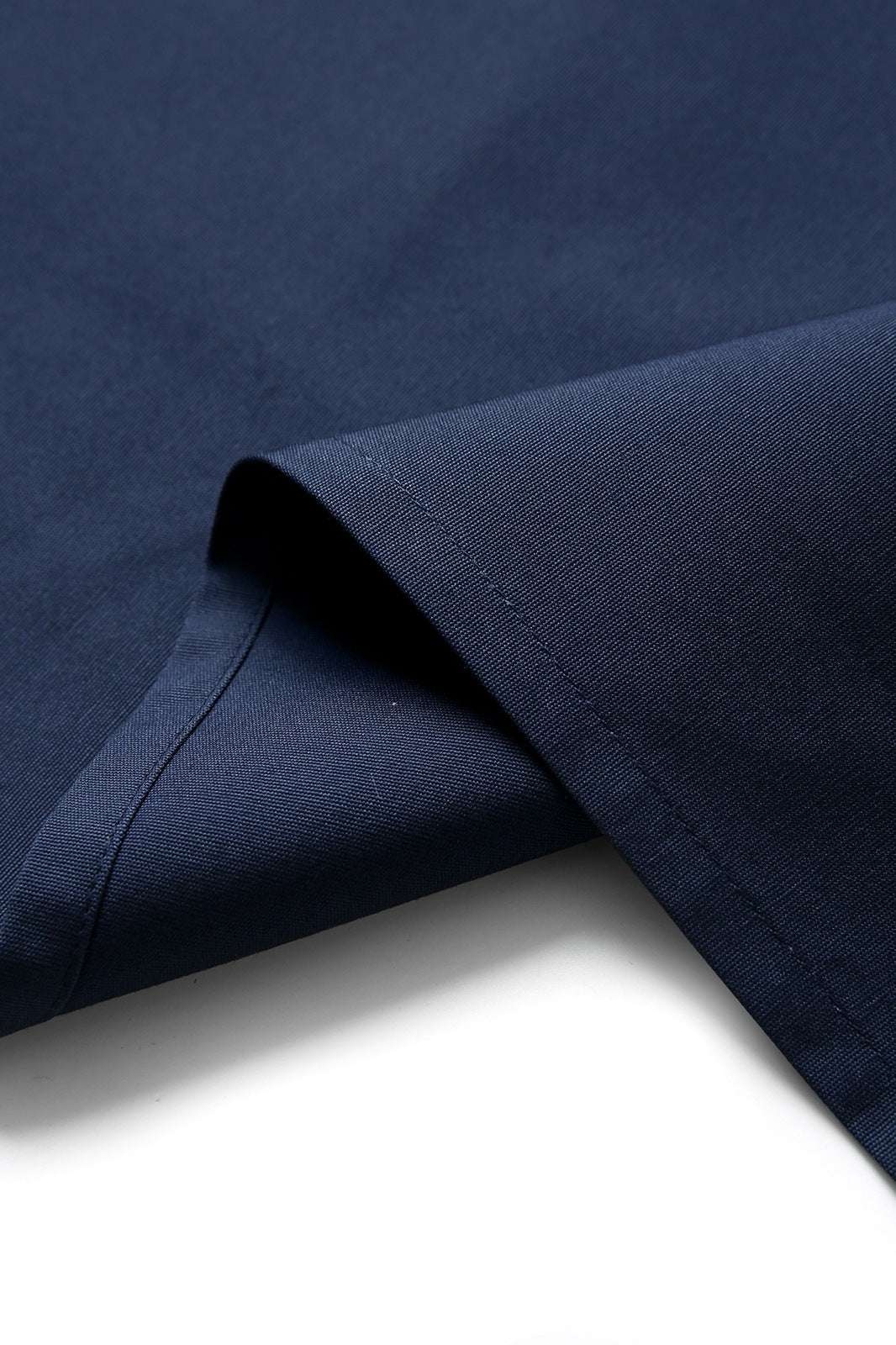 Long Waist Apron - 100% Cotton Canvas - Navy Blue - View