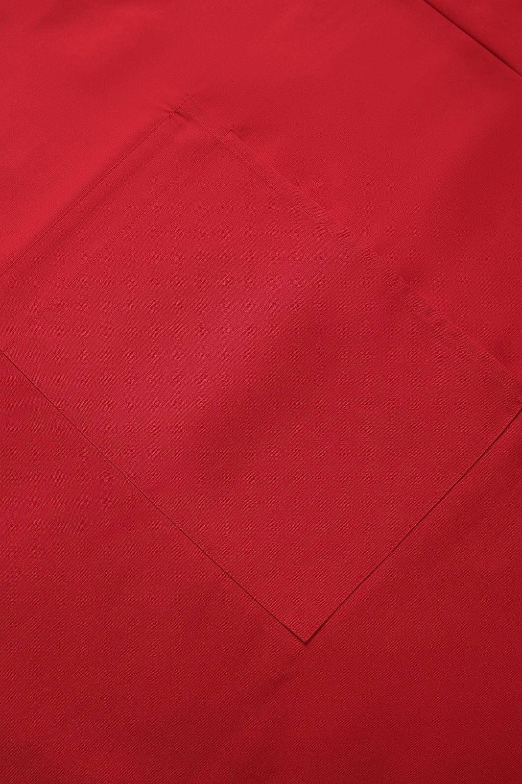 Long Waist Apron - 100% Cotton Canvas - Red - View