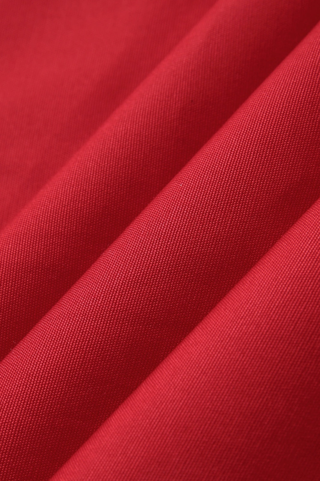 Long Waist Apron - 100% Cotton Canvas - Red - View