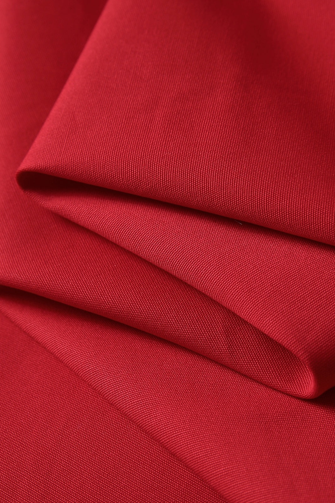 Long Waist Apron - 100% Cotton Canvas - Red - View