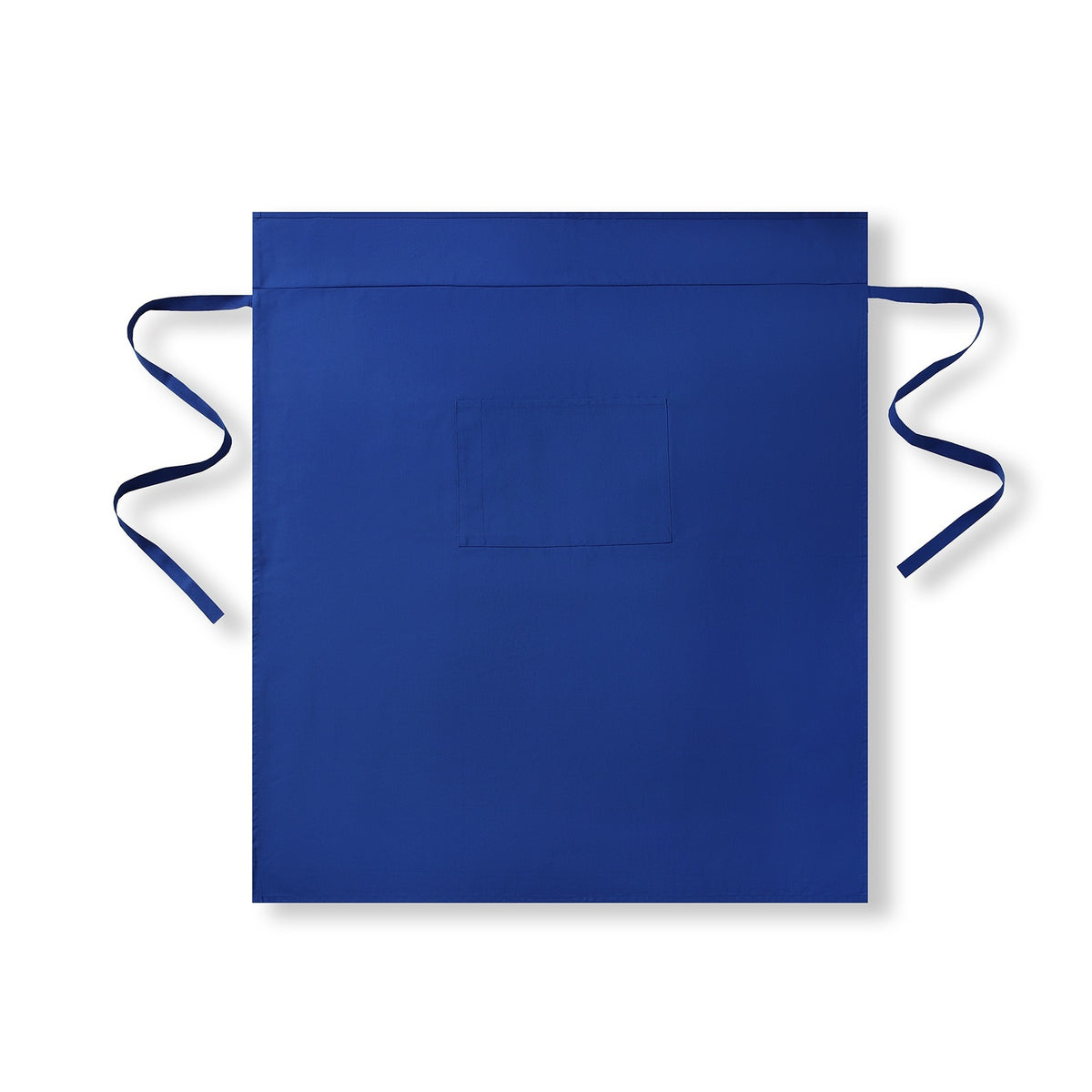 Long Waist Apron - 100% Cotton Canvas - Royal Blue - Back
