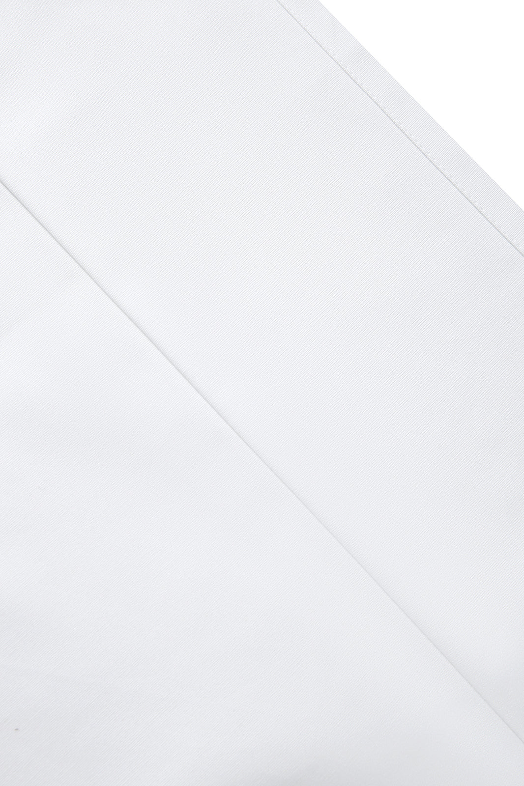 Long Waist Apron - 100% Cotton Canvas - White - View
