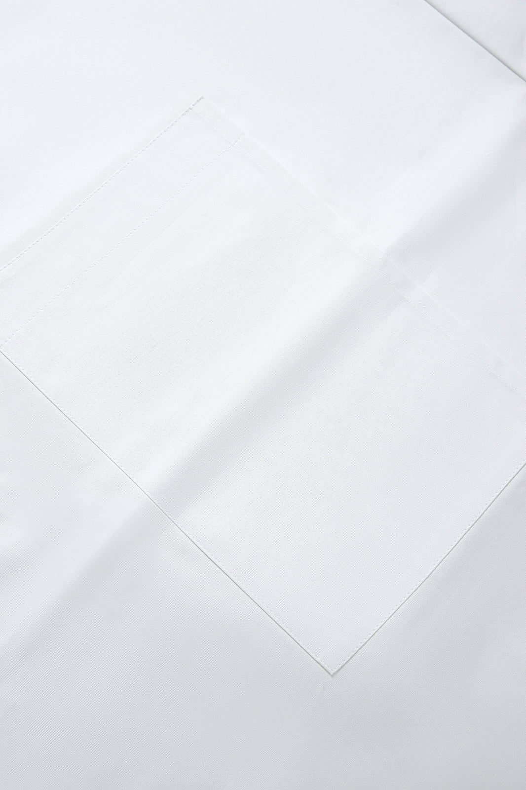 Long Waist Apron - 100% Cotton Canvas - White - View