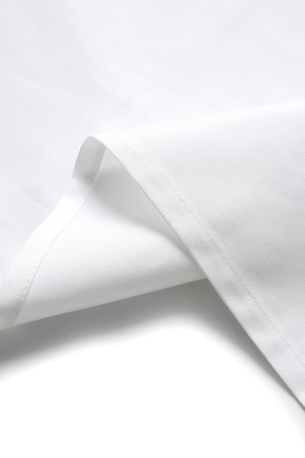 Long Waist Apron - 100% Cotton Canvas - White - View