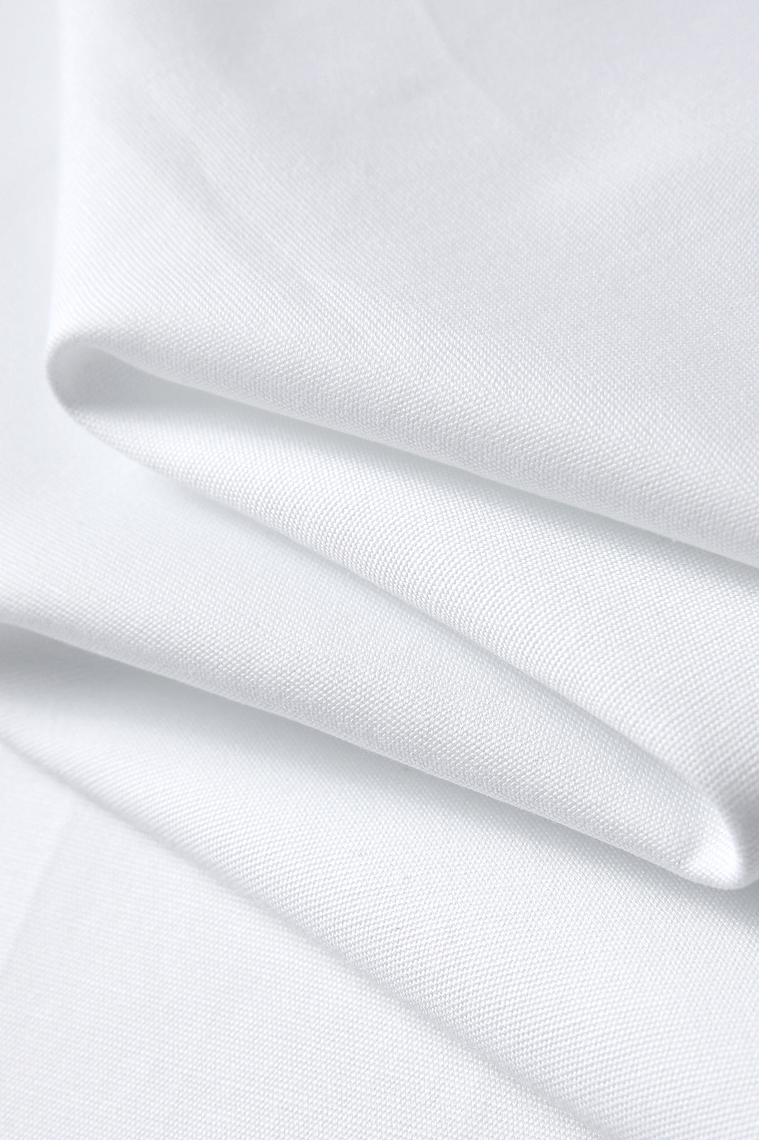 Long Waist Apron - 100% Cotton Canvas - White - View