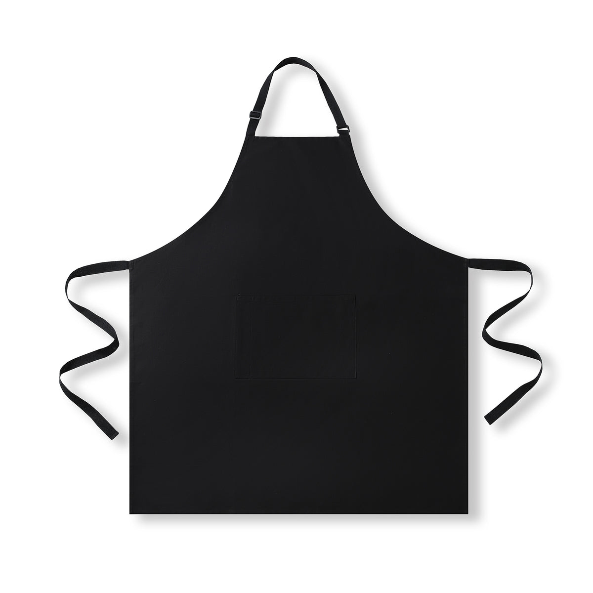 Full-bib Apron - 100% cotton canvas apron - Black - Back