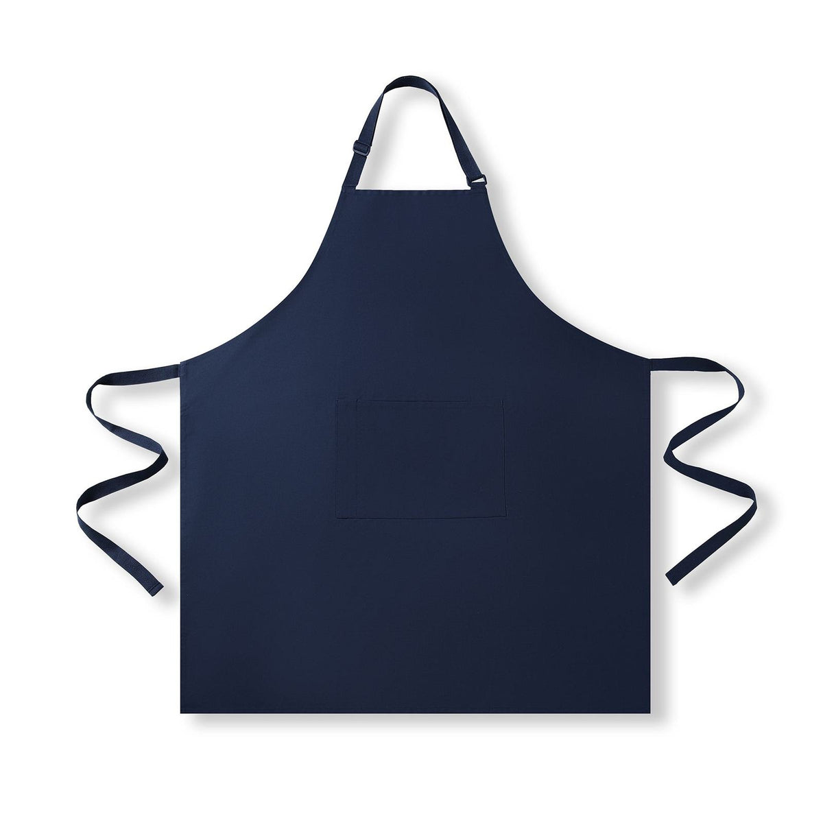 Full-bib Apron - 100% cotton canvas apron - Navy Blue - Back
