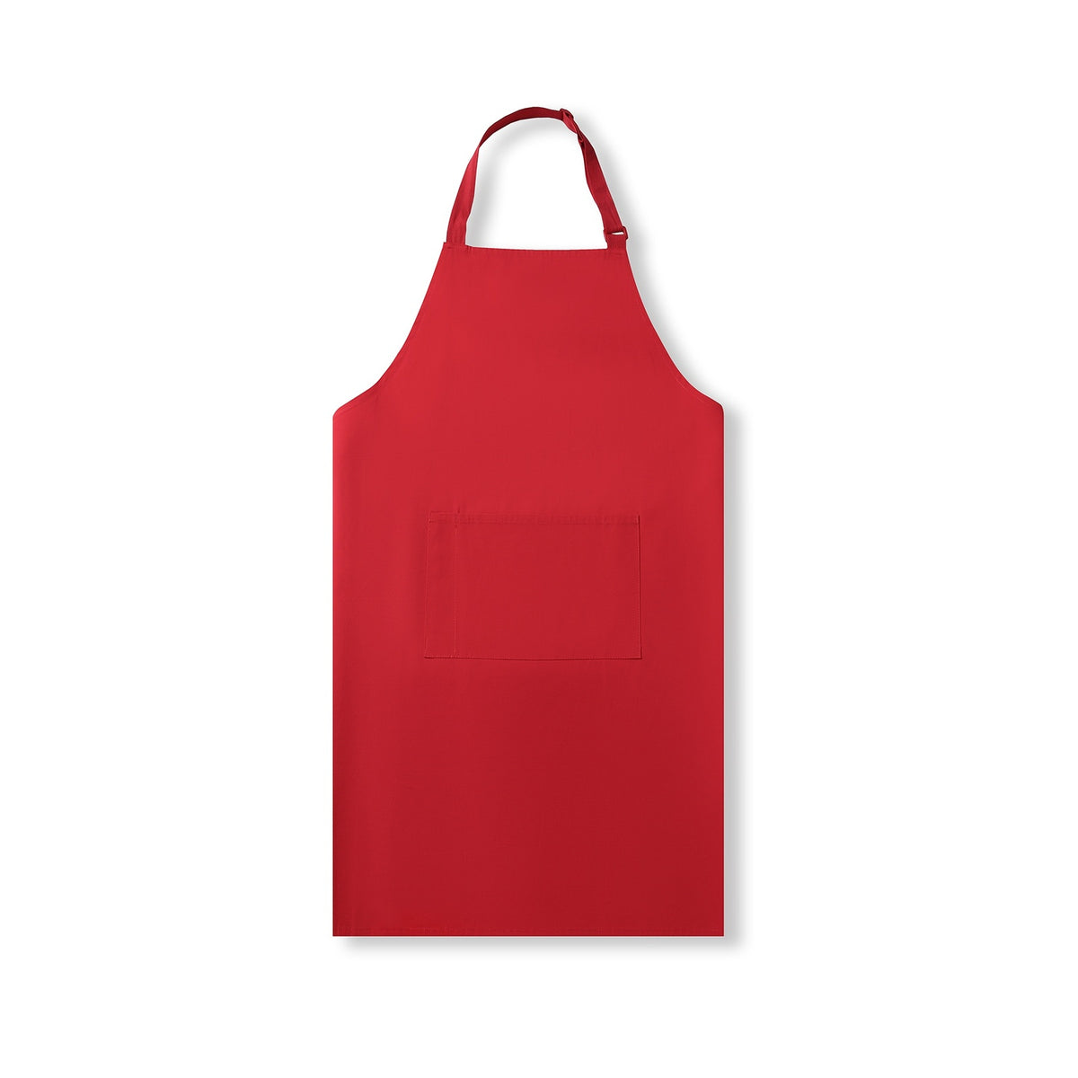 Full-bib Apron - 100% cotton canvas apron - Red - Front