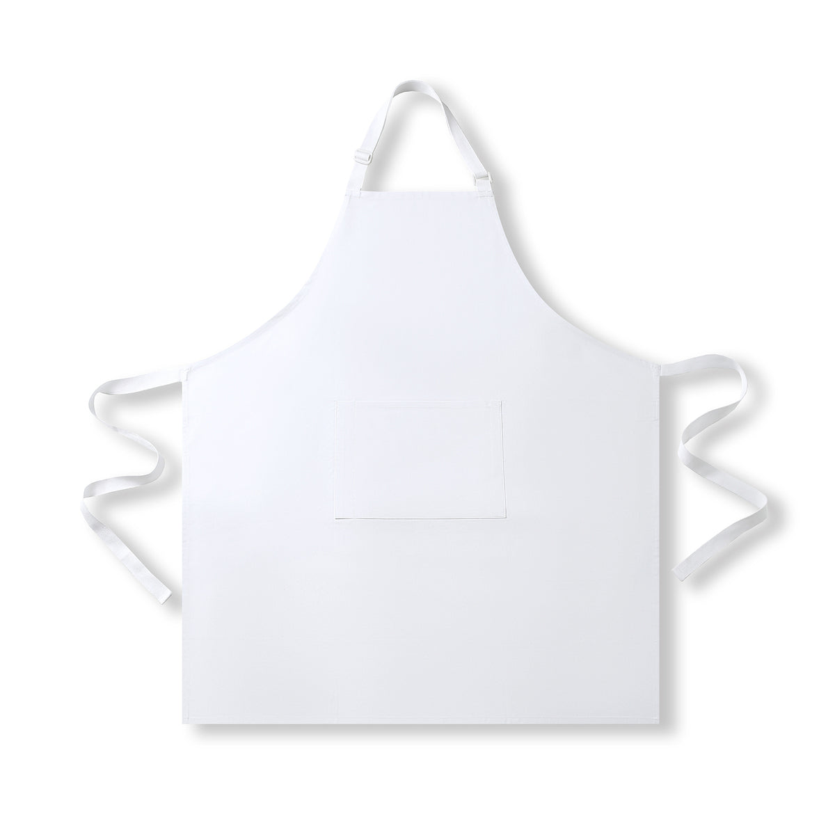 Full-bib Apron - 100% cotton canvas apron - White - Back