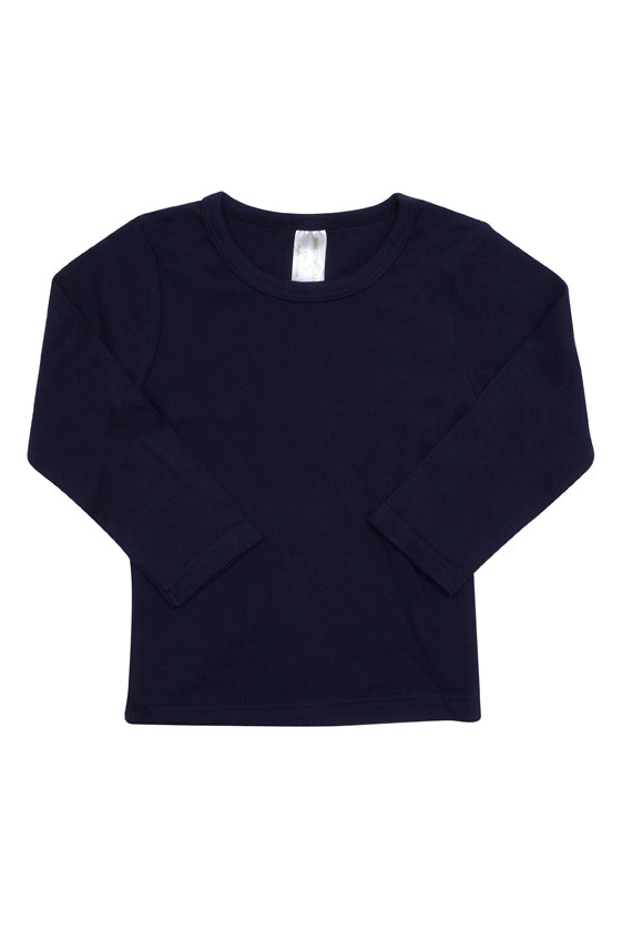 Babies Long-Sleeve T-shirt - Navy Blue - Front