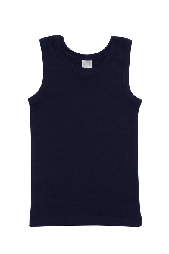 Baby Singlet - Navy Blue - Front