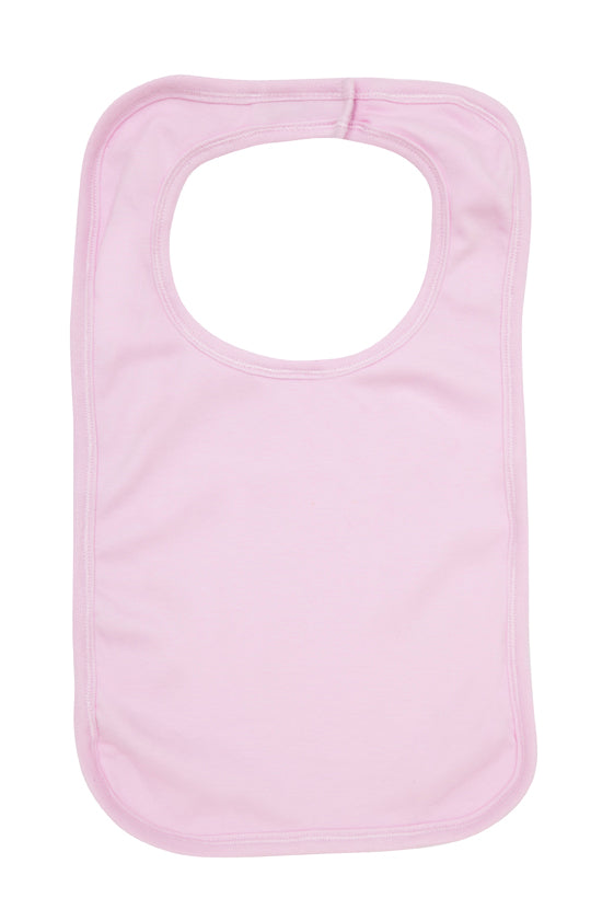 Organic Kids Bib - Pink - Front