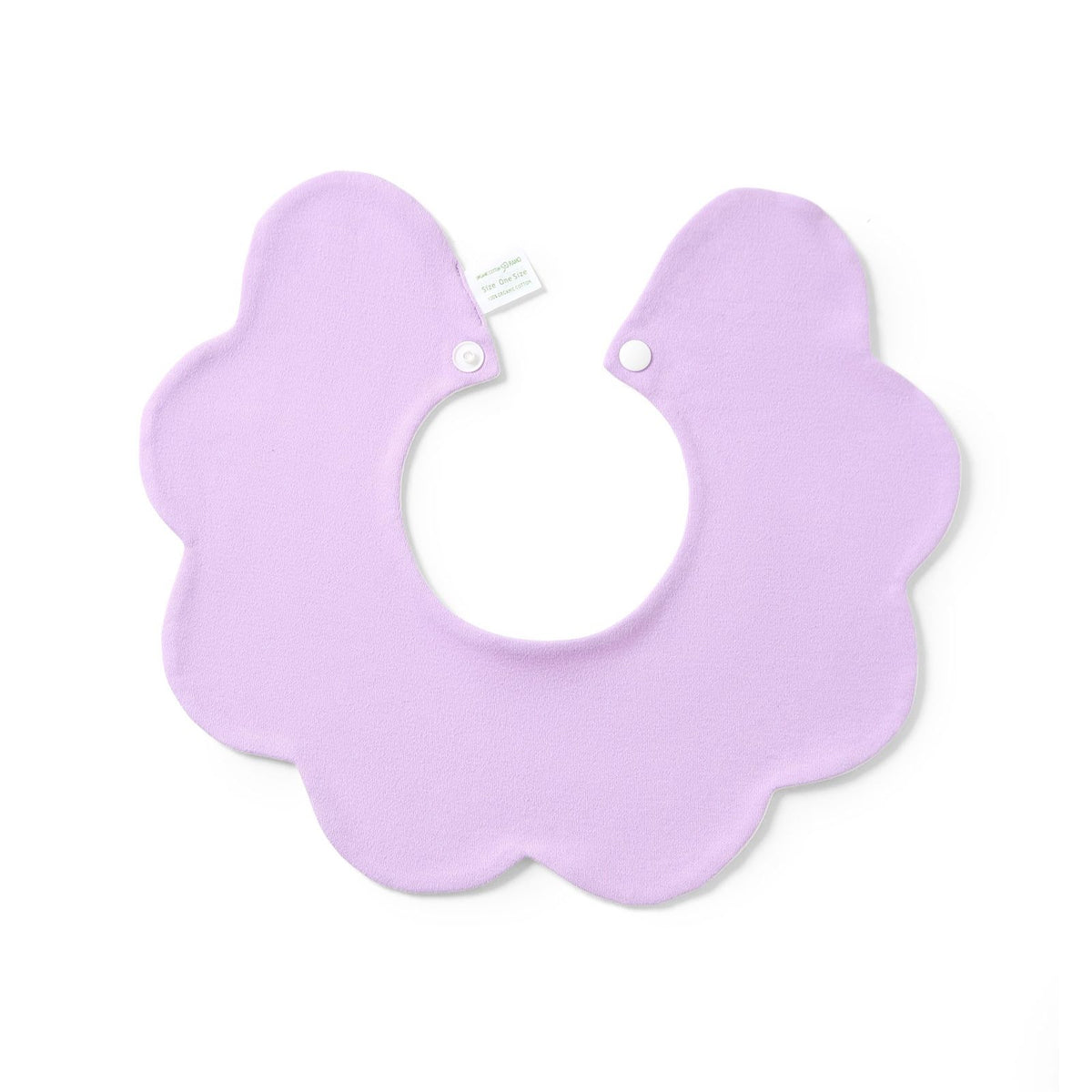 100% organic cotton interlock baby star bib 200gsm - Lavender - View