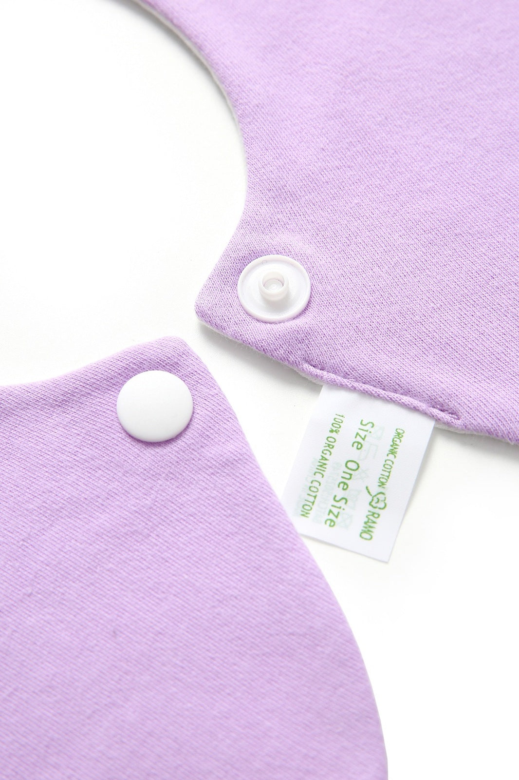 100% organic cotton interlock baby star bib 200gsm - Lavender - View