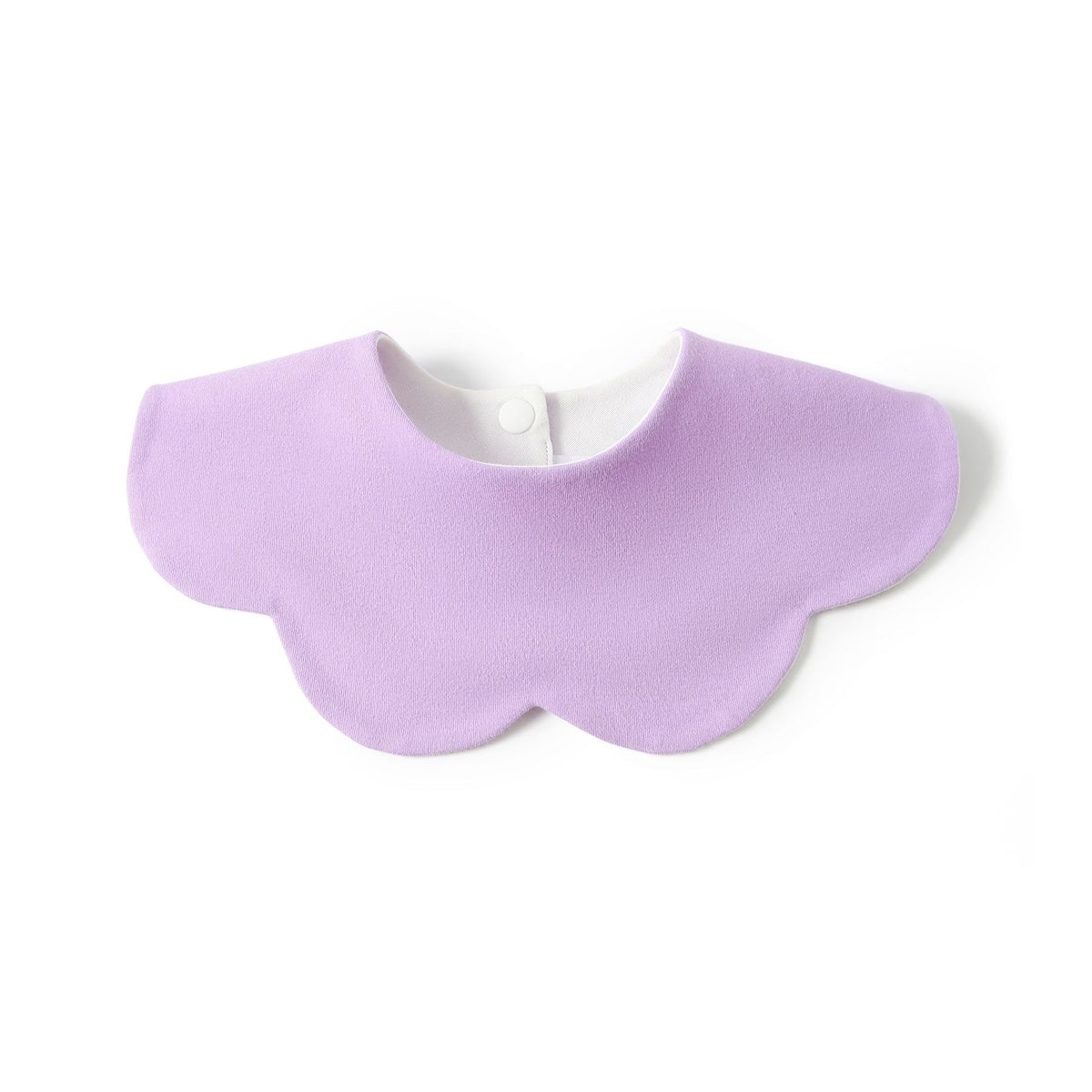 100% organic cotton interlock baby star bib 200gsm - Lavender - Front