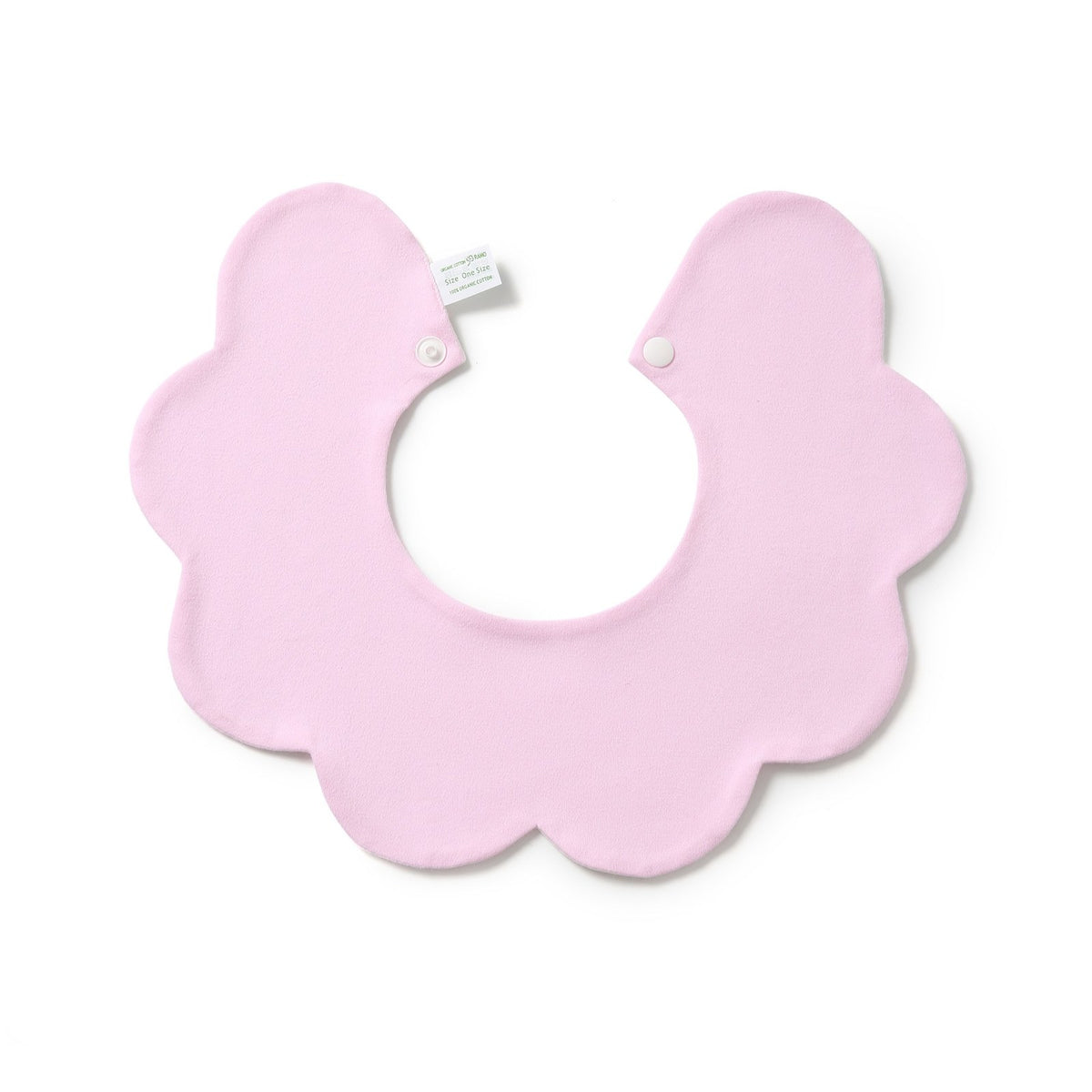 100% organic cotton interlock baby star bib 200gsm - Pink - View