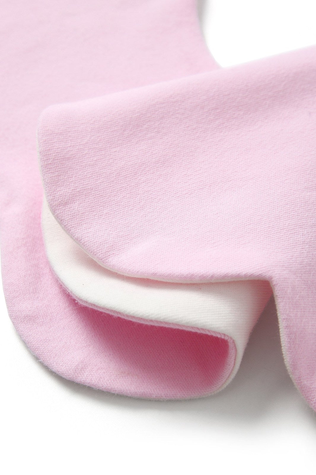 100% organic cotton interlock baby star bib 200gsm - Pink - View