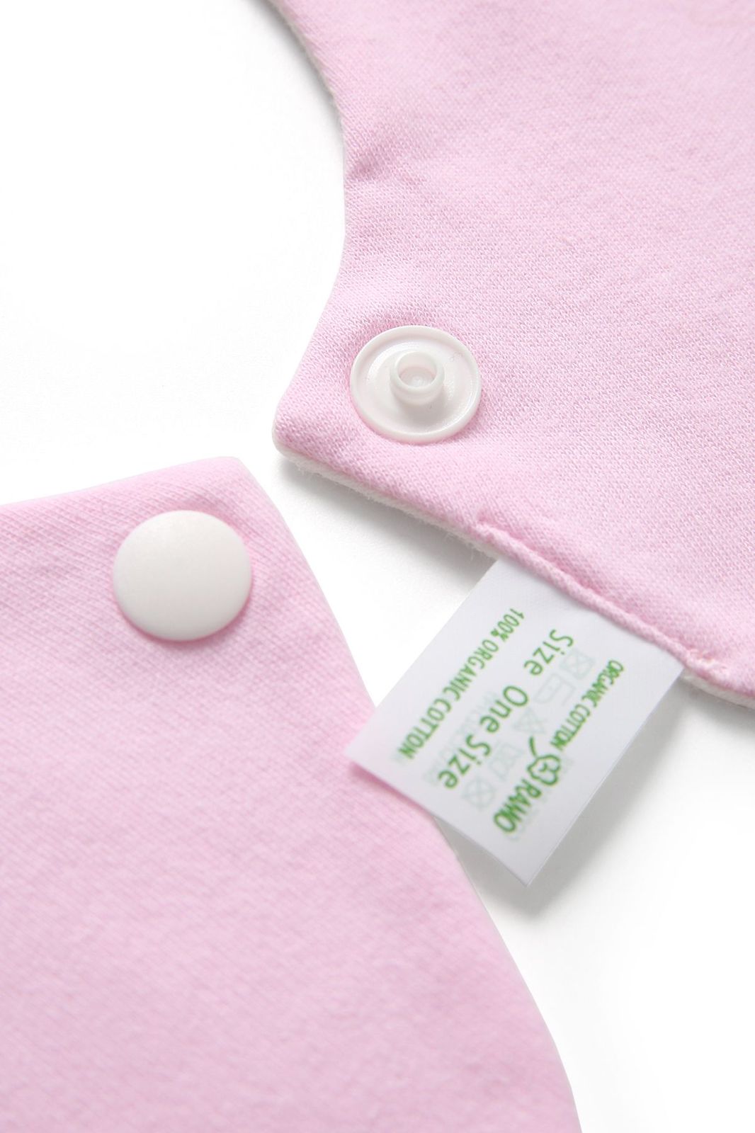 100% organic cotton interlock baby star bib 200gsm - Pink - View
