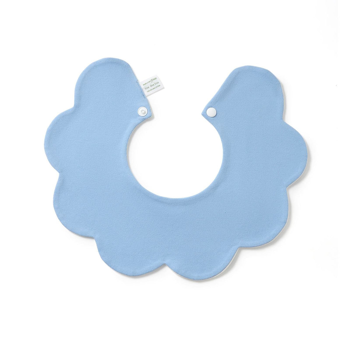 100% organic cotton interlock baby star bib 200gsm - Sky Blue - View