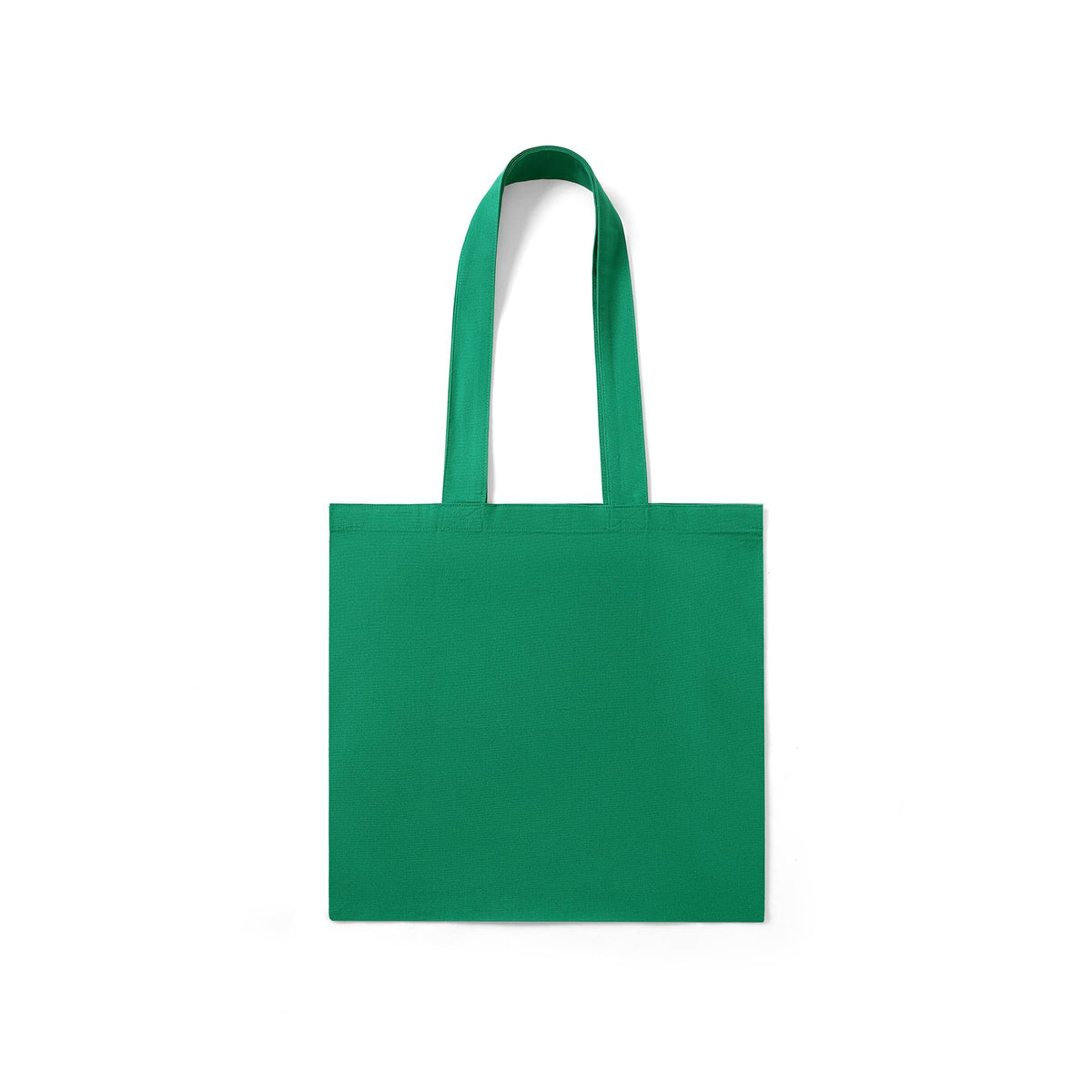 Organic Cotton Tote bag with inner zipper pocket - Kelly Green - Front