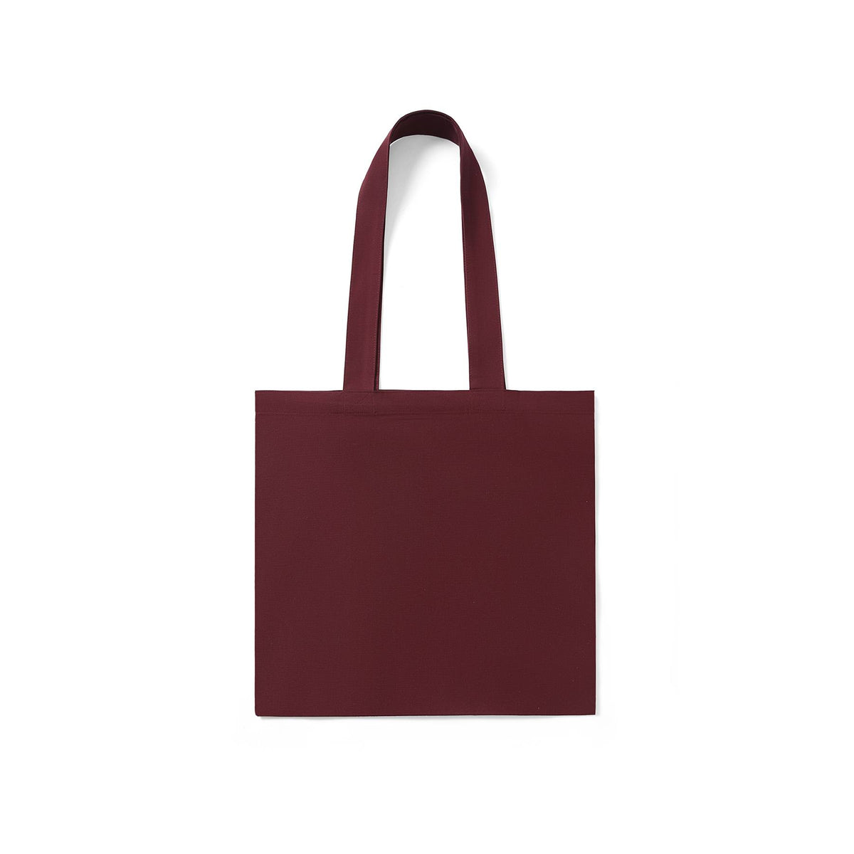 Organic Cotton Tote bag with inner zipper pocket - Maroon - Front