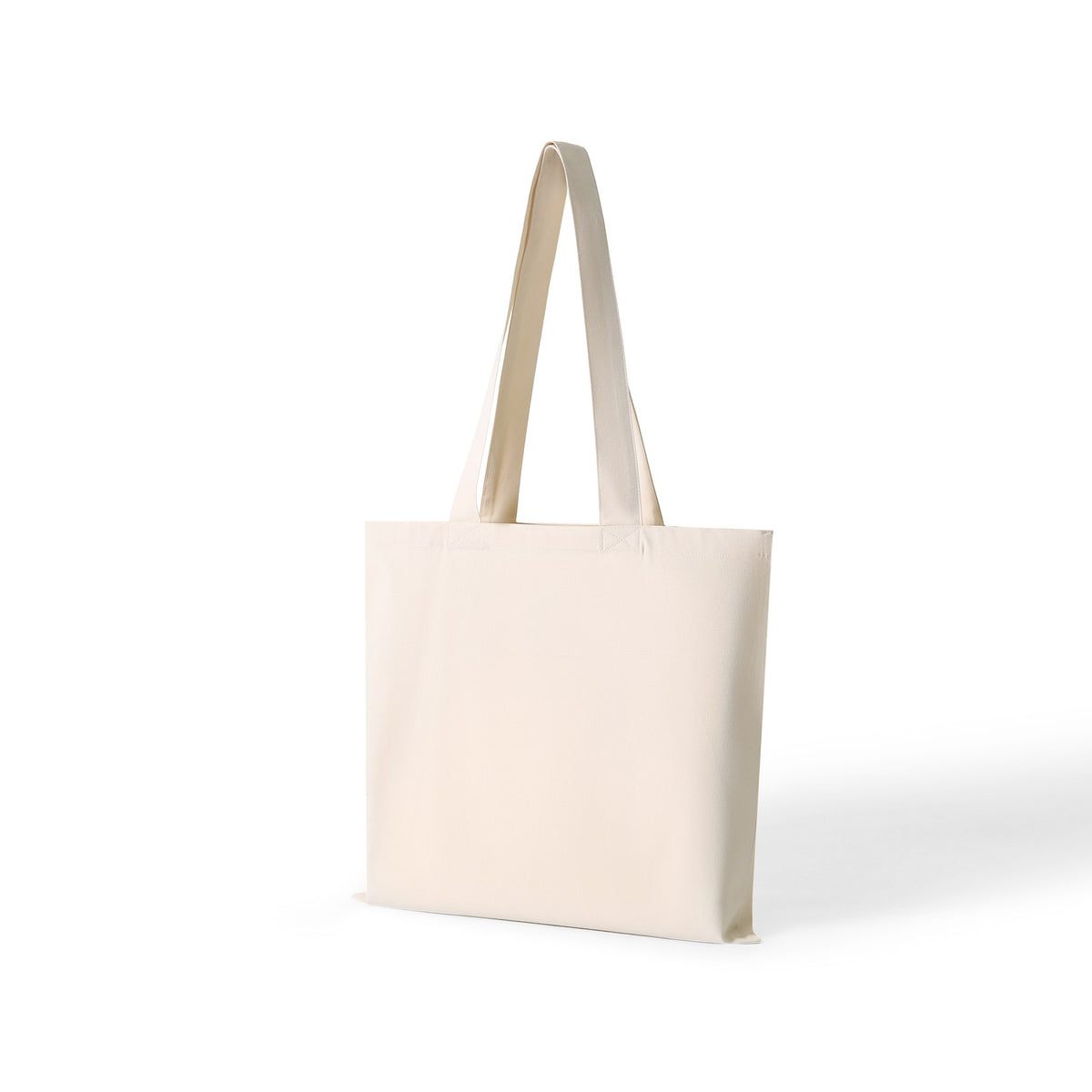 Organic Cotton Tote bag with inner zipper pocket - Natural - Back