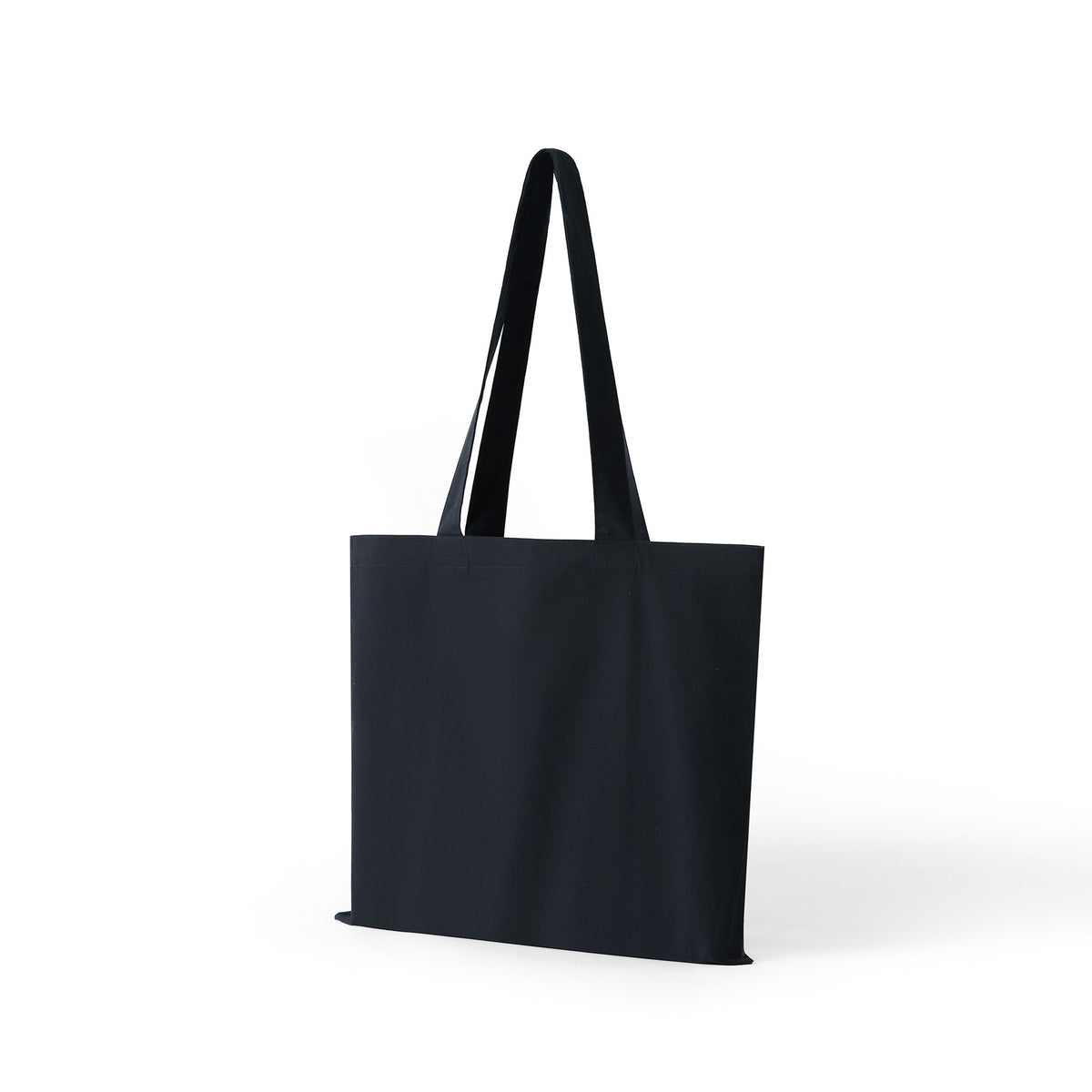 Organic Cotton Tote bag with inner zipper pocket - Navy Blue - Back