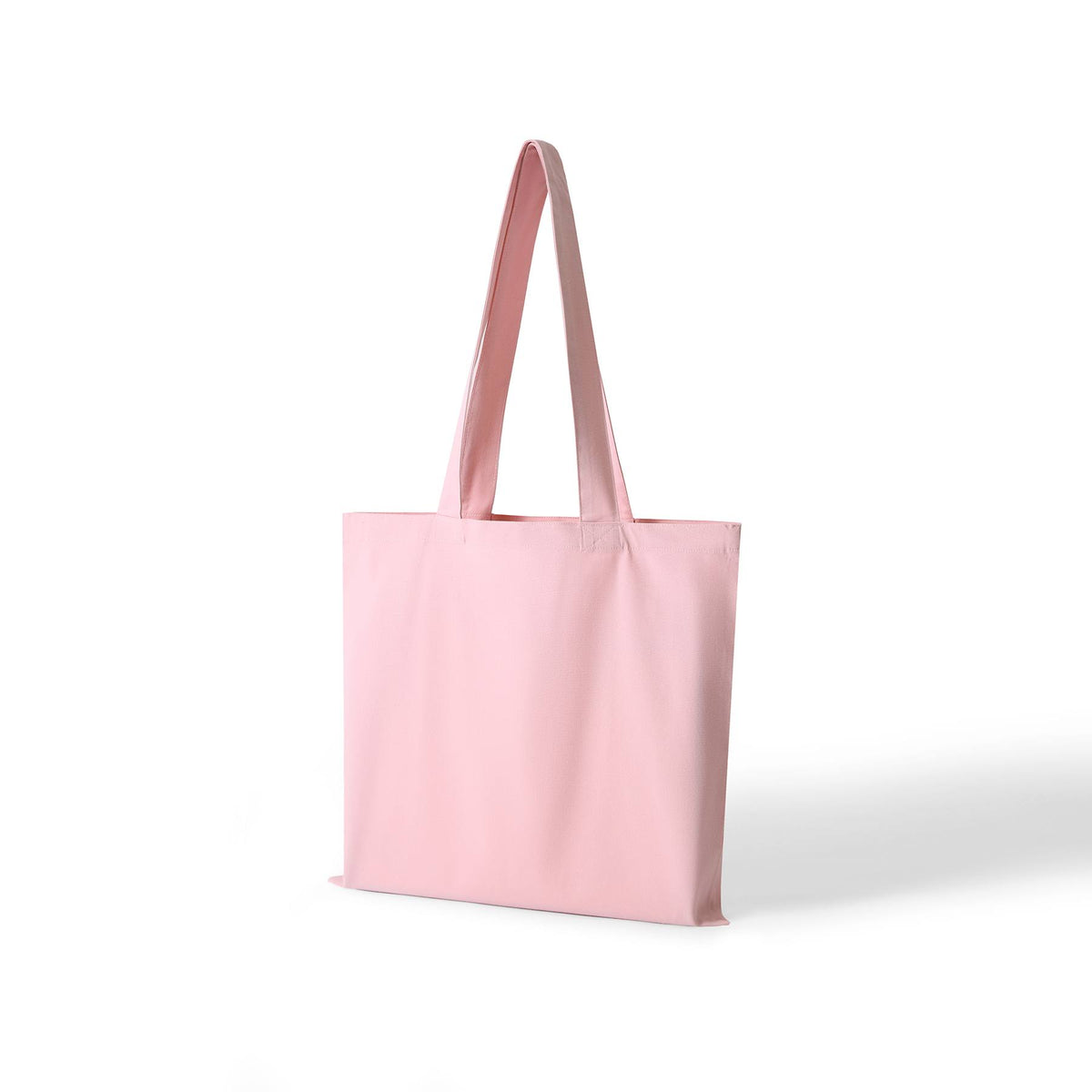 Organic Cotton Tote bag with inner zipper pocket - Pink - Back