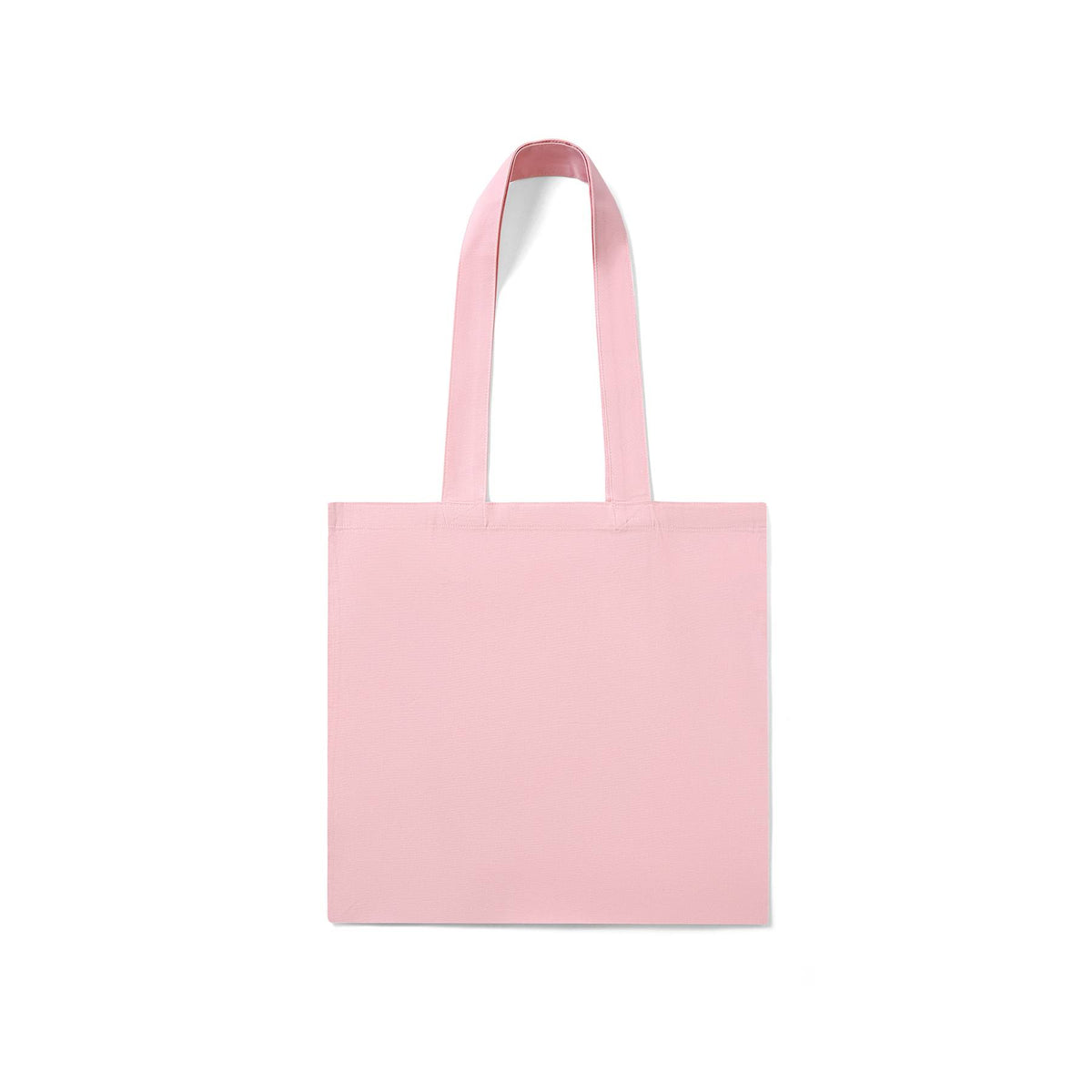 Organic Cotton Tote bag with inner zipper pocket - Pink - Front