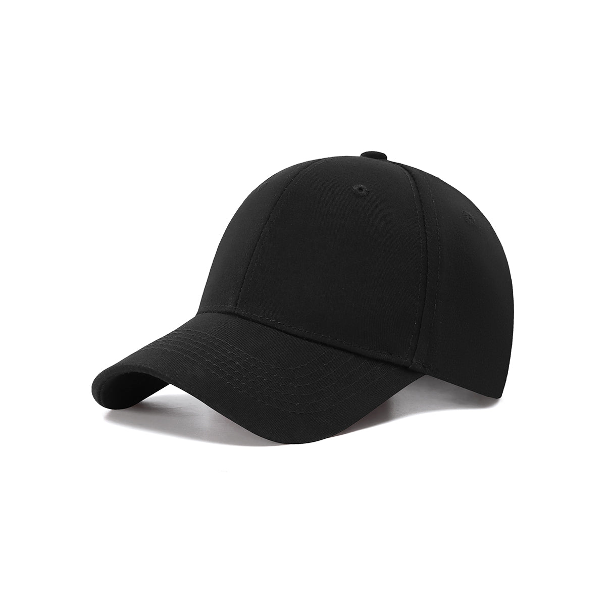230gsm, 6 panel cap - Black - Front