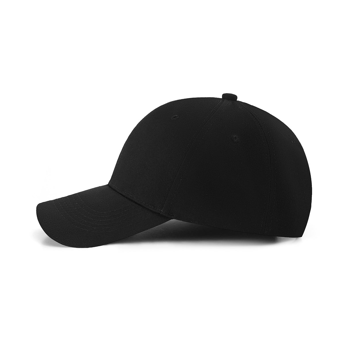 230gsm, 6 panel cap - Black - Side