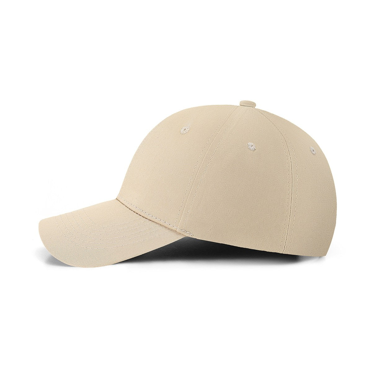 230gsm, 6 panel cap - Natural - Side