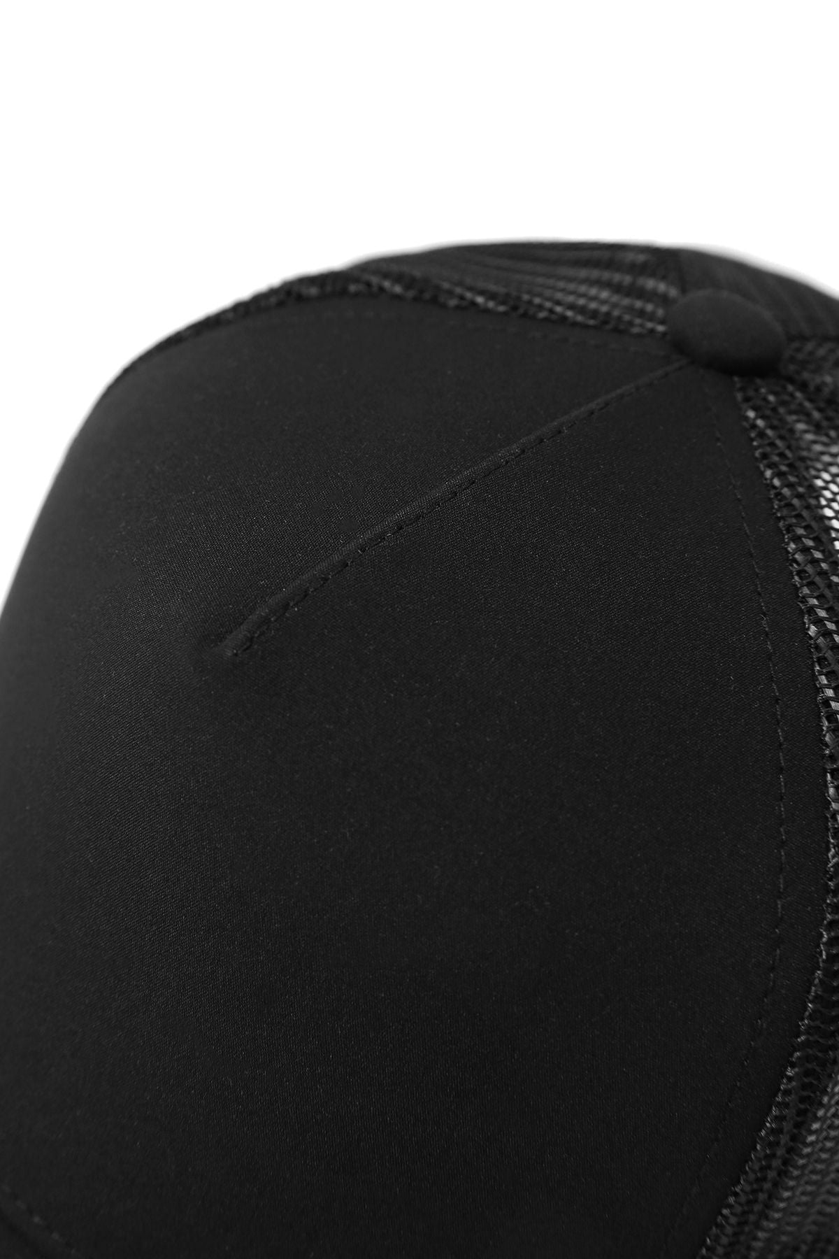 100% poly trucker cap - Black - View