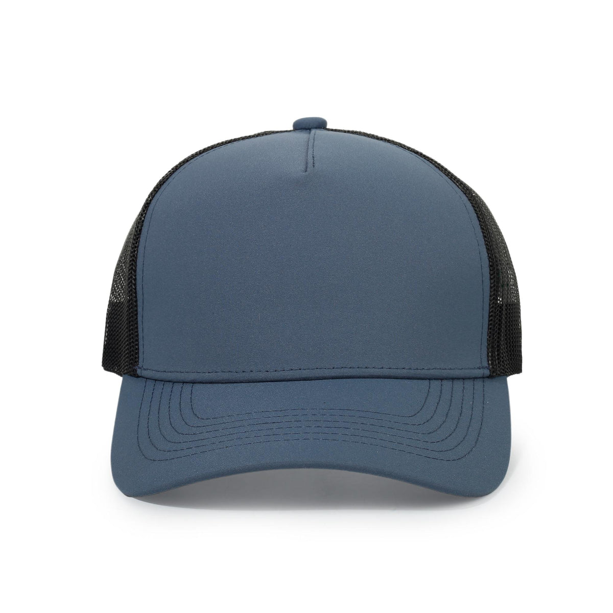 100% poly trucker cap - Black/Charcoal - View
