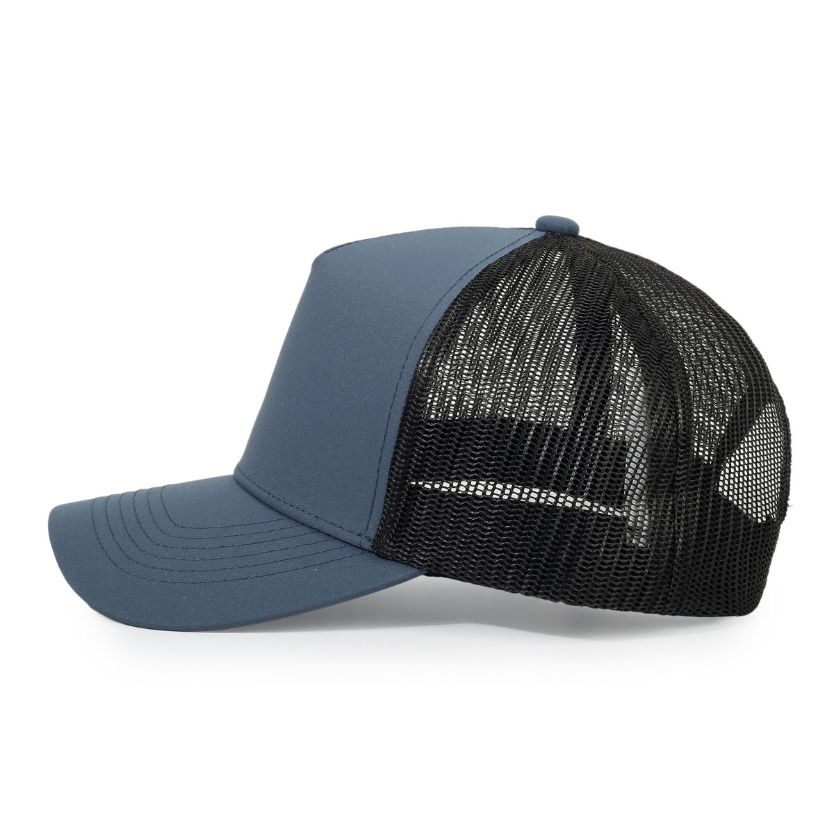100% poly trucker cap - Black/Charcoal - View