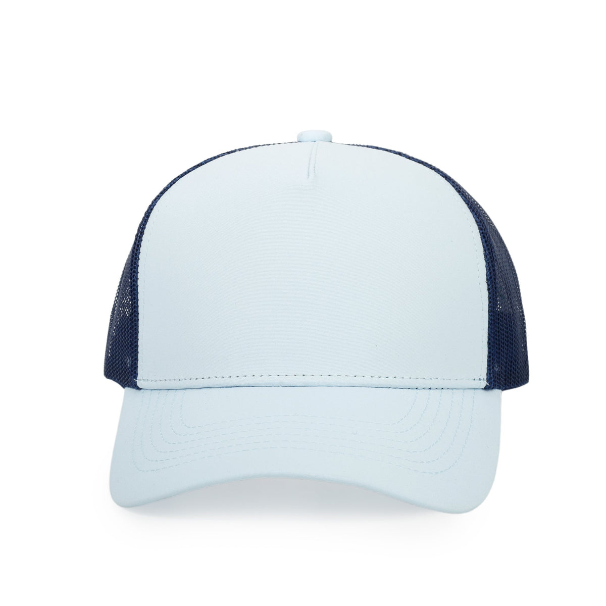100% poly trucker cap - Navy/Sky - View