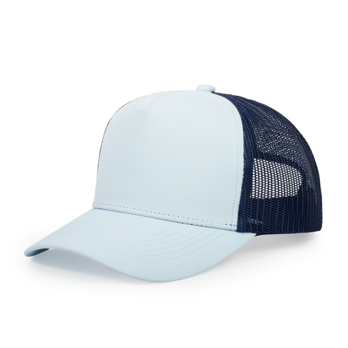 100% poly trucker cap - Navy/Sky - Front